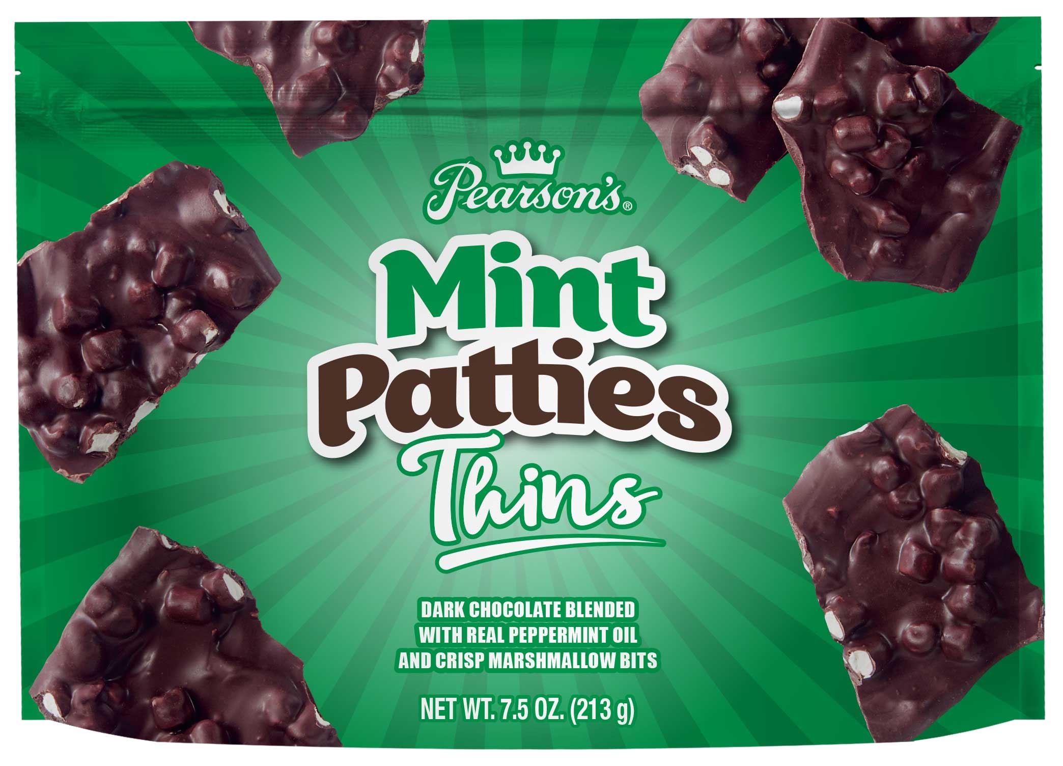 Pearsons Mint Patties Thins, 7.5 Ounce -- 6 per case