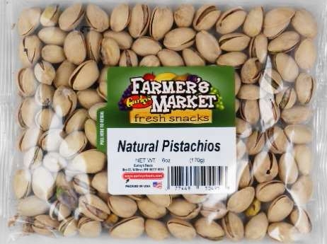 Farmers Market Natural Pistachios, 6 Ounce -- 8 per case