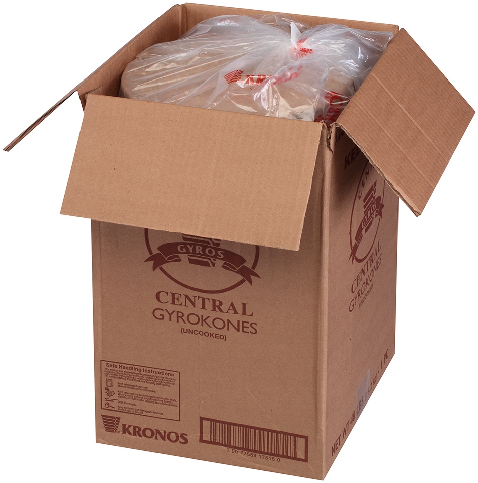 Kronos Frozen Gyrokone Central Brand Beef and Lamb Cone, 40 Pound.