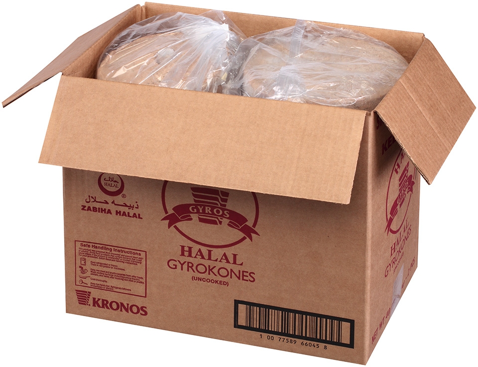 Kronos Frozen Gryokone Halal Brand Beef Cone, 20 Pound -- 2 per case.