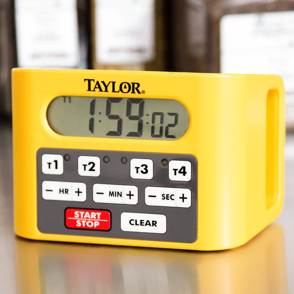Taylor Yellow 4 Event Loud Digital Timer, 4.5 x 6.5 x 4.75 inch -- 2 per case.