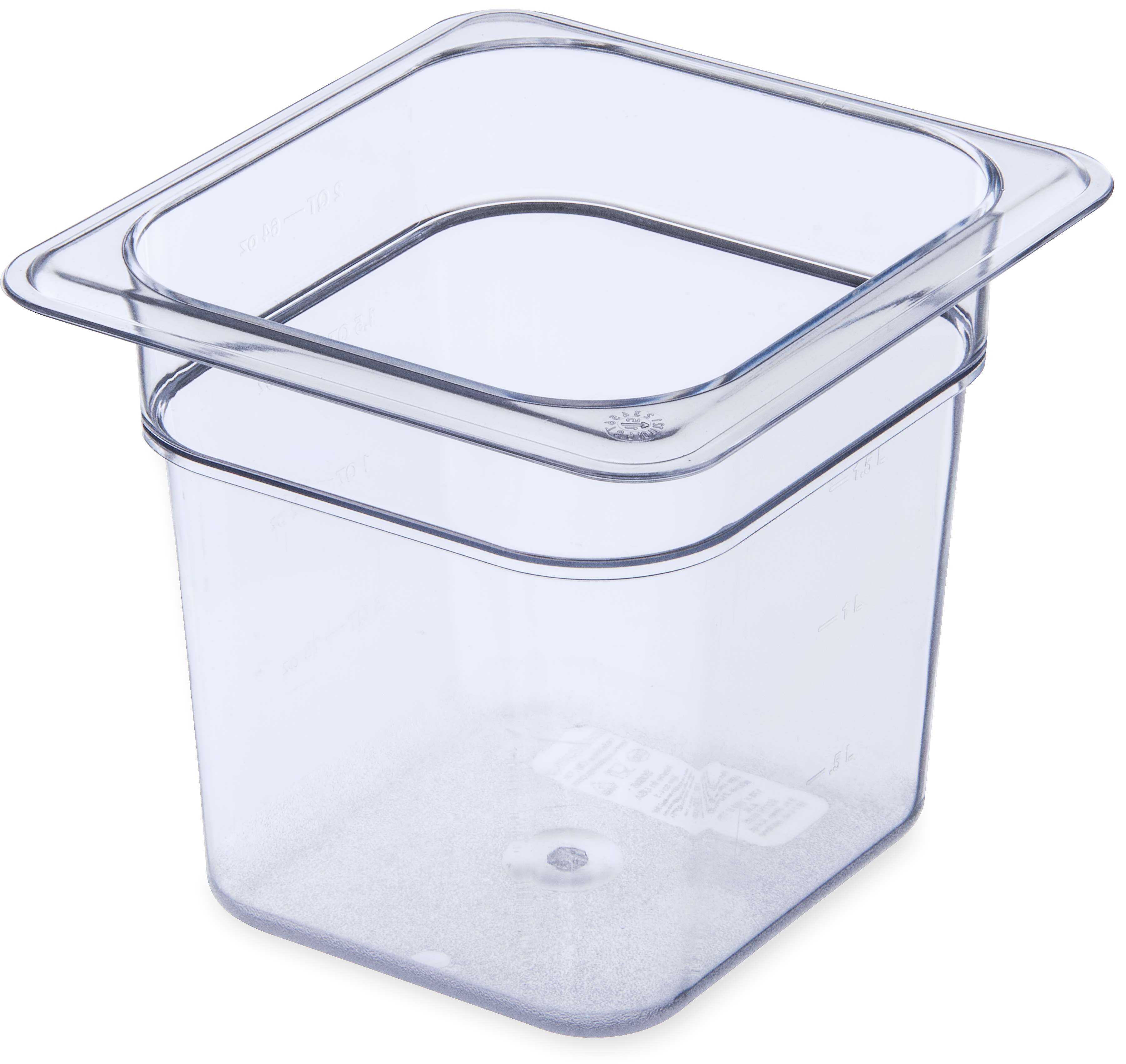 Storplus Clear 1/6 Size Food Pan, 6 inch