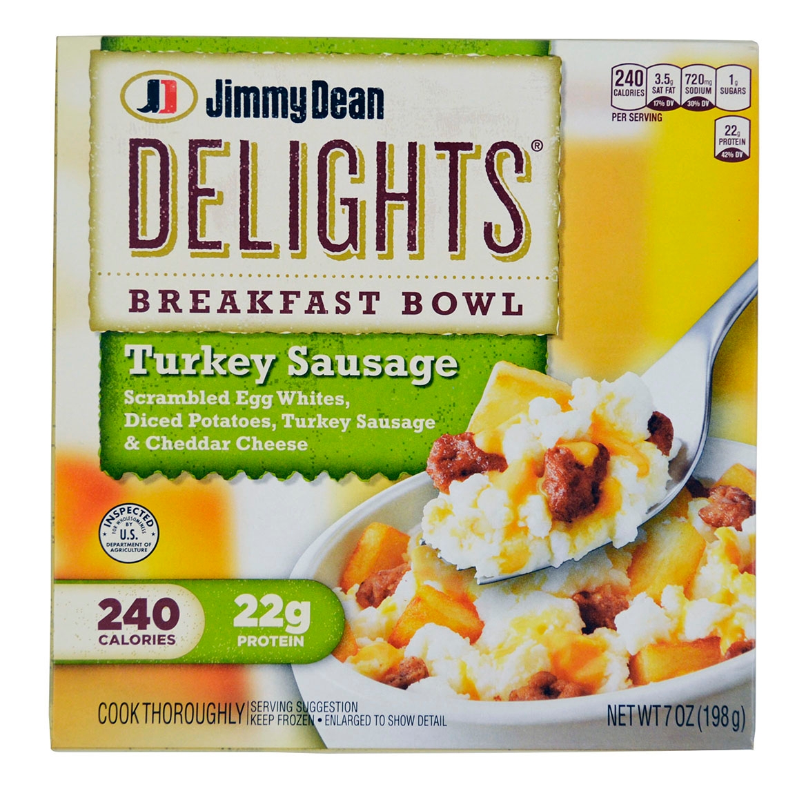 Jimmy Dean Turkey Sausage - Breakfast Bowl, 7 Ounce -- 8 per case.