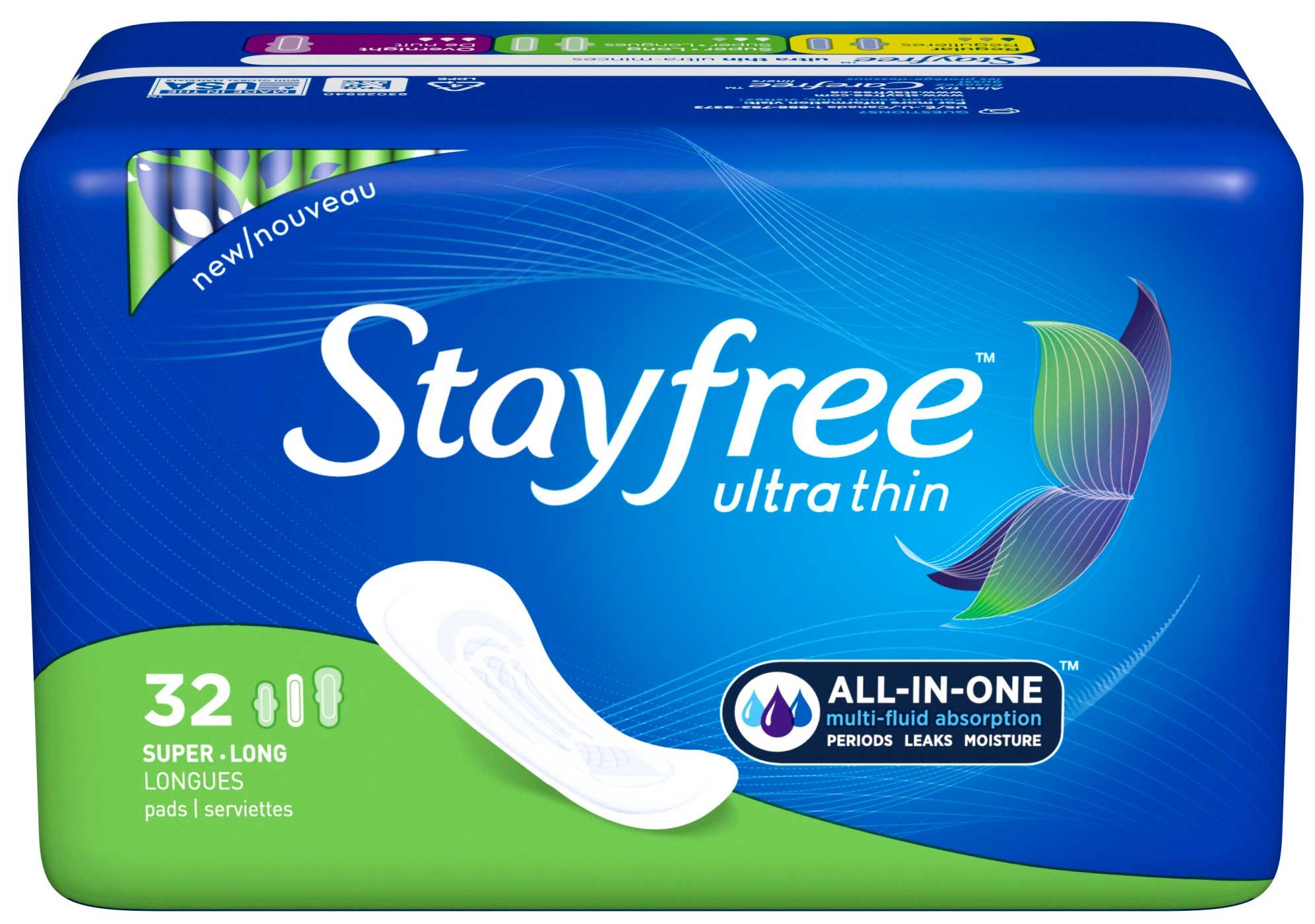 Stayfree Ultra Thin Super Long Pad -- 4 per case