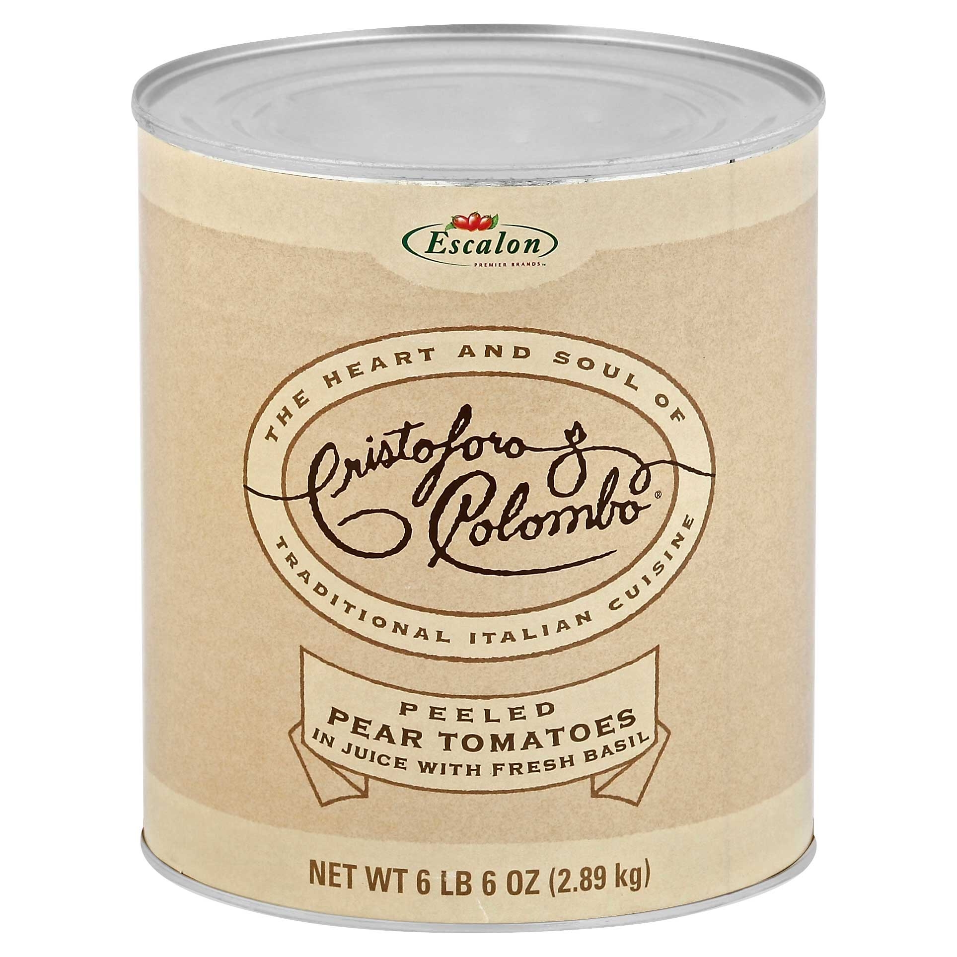 Cristoford Colombo Peeled Pear Tomatoes with Basil, 102 Ounce -- 6 per case.