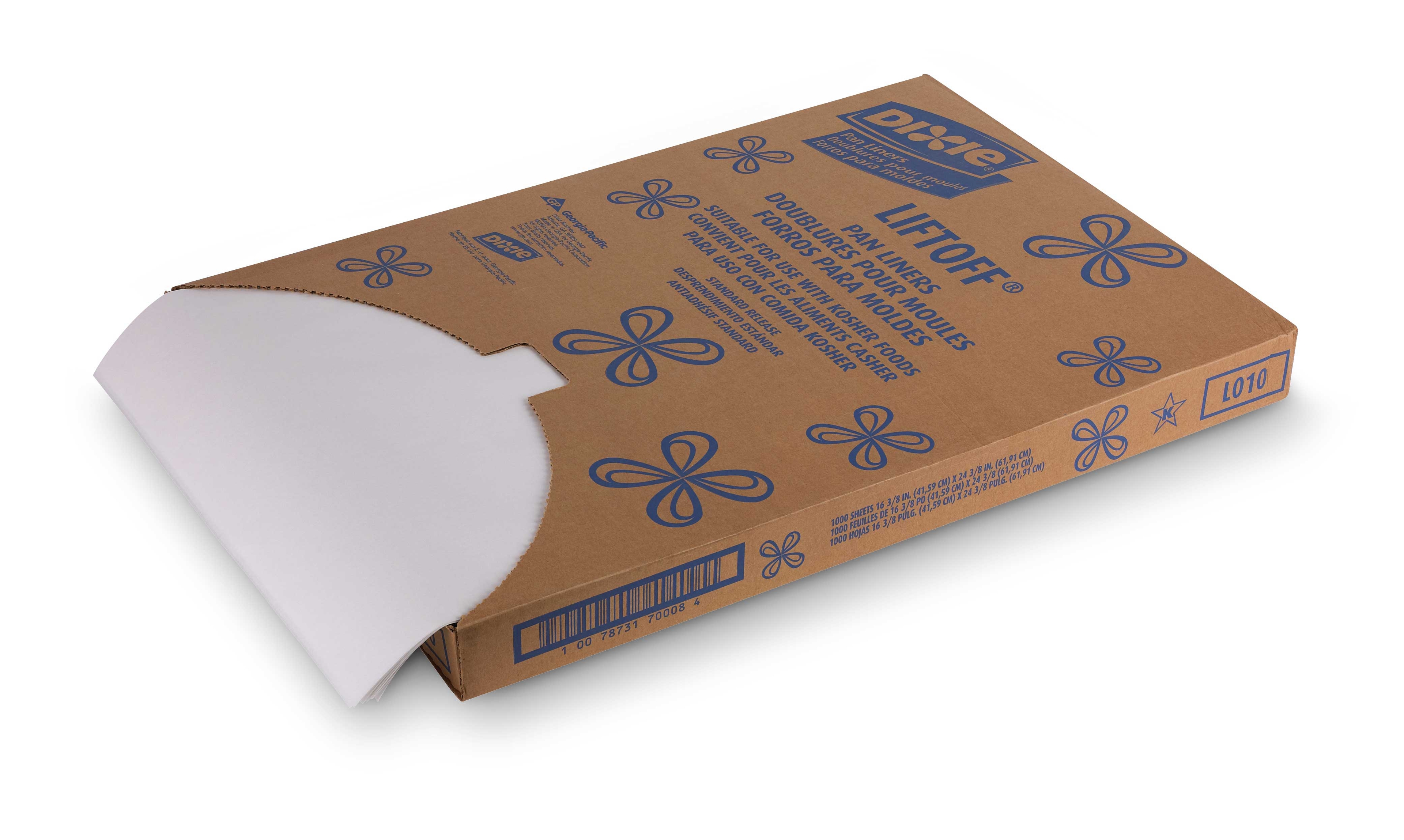 Dixie Greaseproof Liftoff Pan Liner, 16.375 x 24.375 inch -- 1000 per case.