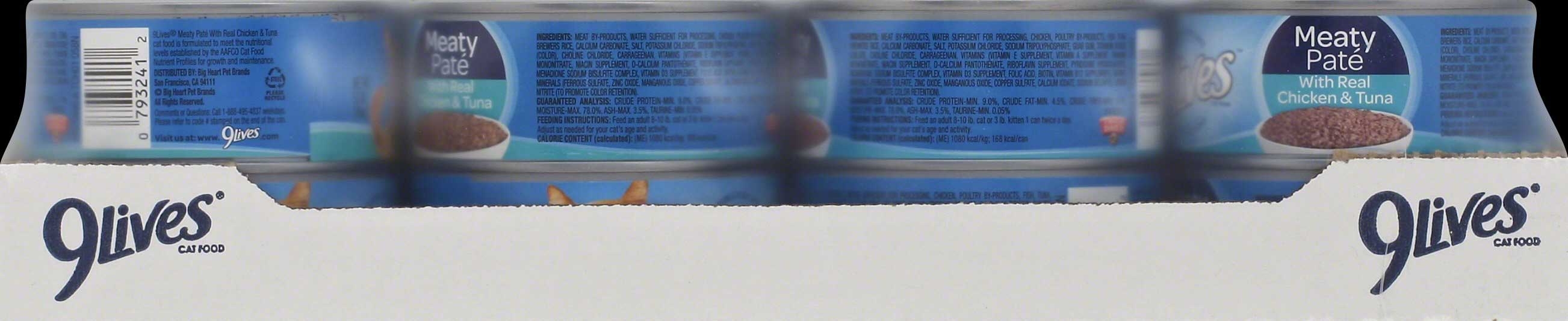 9 Lives Chicken and Tuna Dinner Ground Entree for Cat, 5.5 Ounce -- 24 per case.