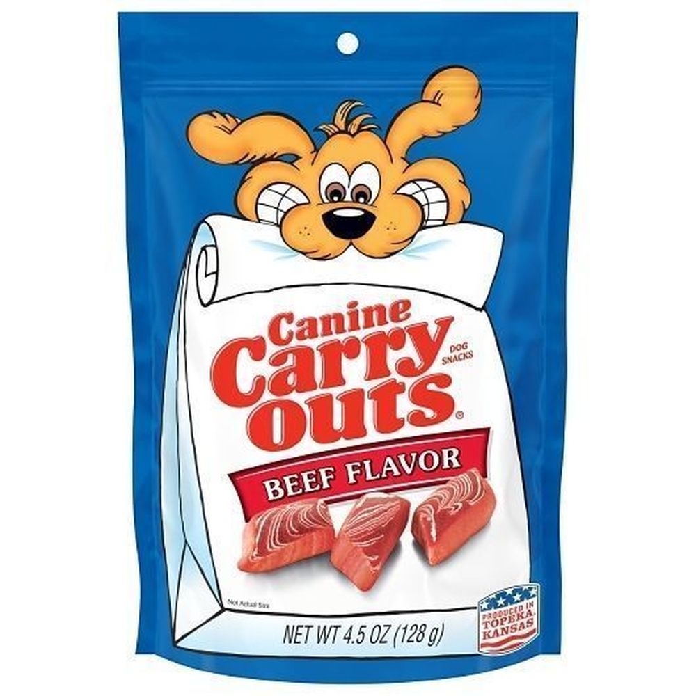Canine Carryouts Beef Flavor Dog Snacks, 4.5 Ounce -- 12 per case