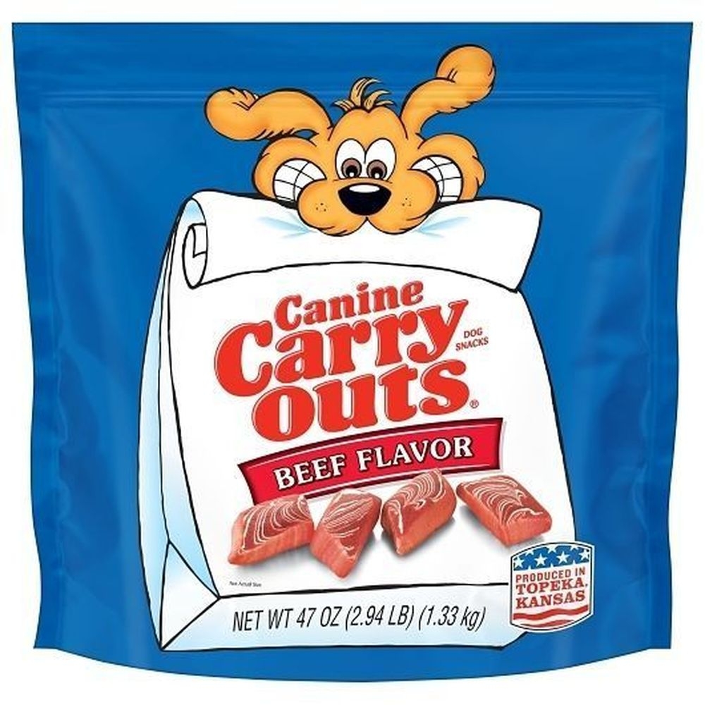 Canine Carryouts Beef Flavor Dog Treats, 47 Ounce -- 4 per case