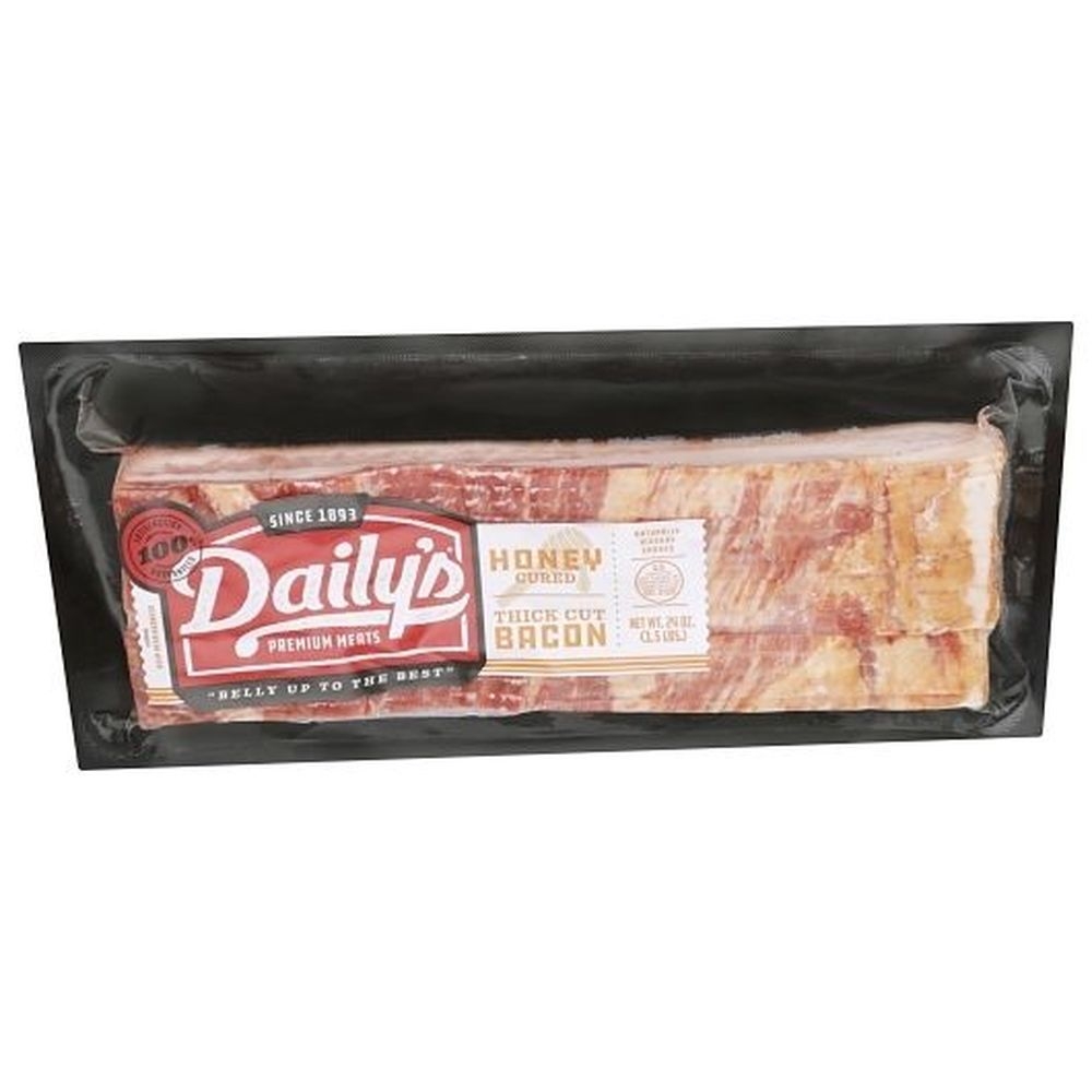 Dailys Hardwood Smoked Honey Cured Thick Cut Bacon, 24 Ounce -- 16 per case