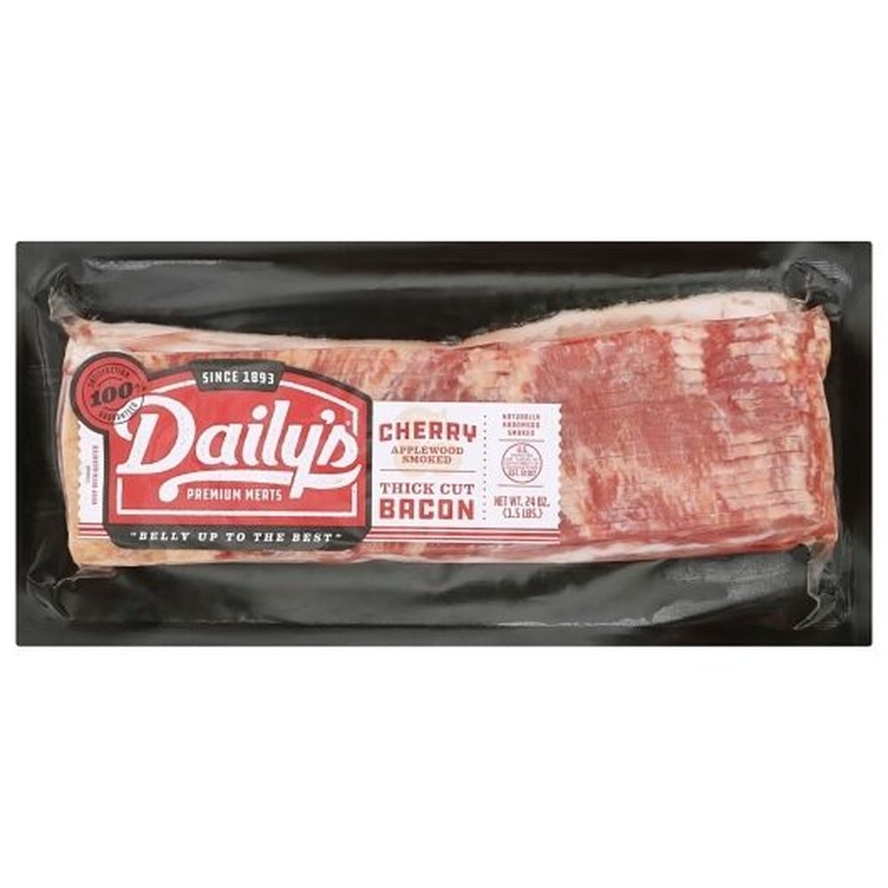Dailys Cherry Applewood Smoked Thick Cut Bacon, 1.5 Pound -- 16 per case