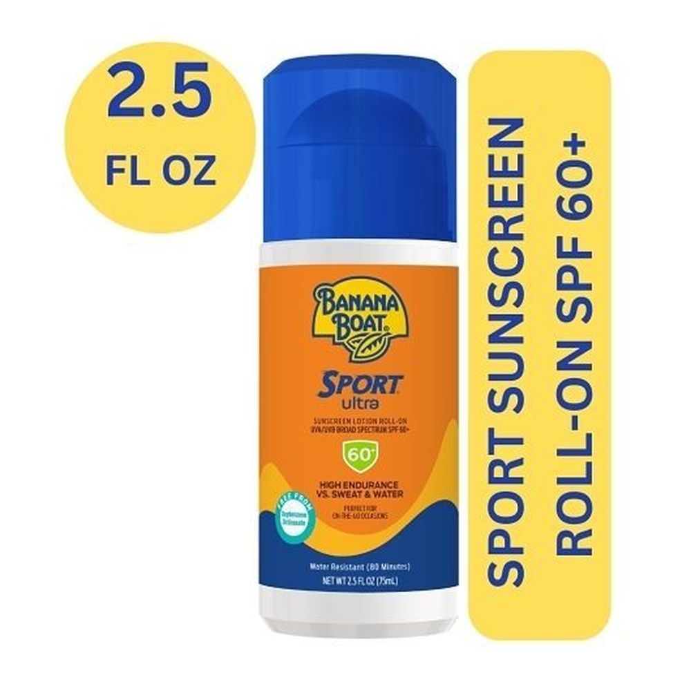 Banana Boat Sport Roll On SPF60 Sunscreen Lotion, 2.5 Fluid Ounce -- 12 per case