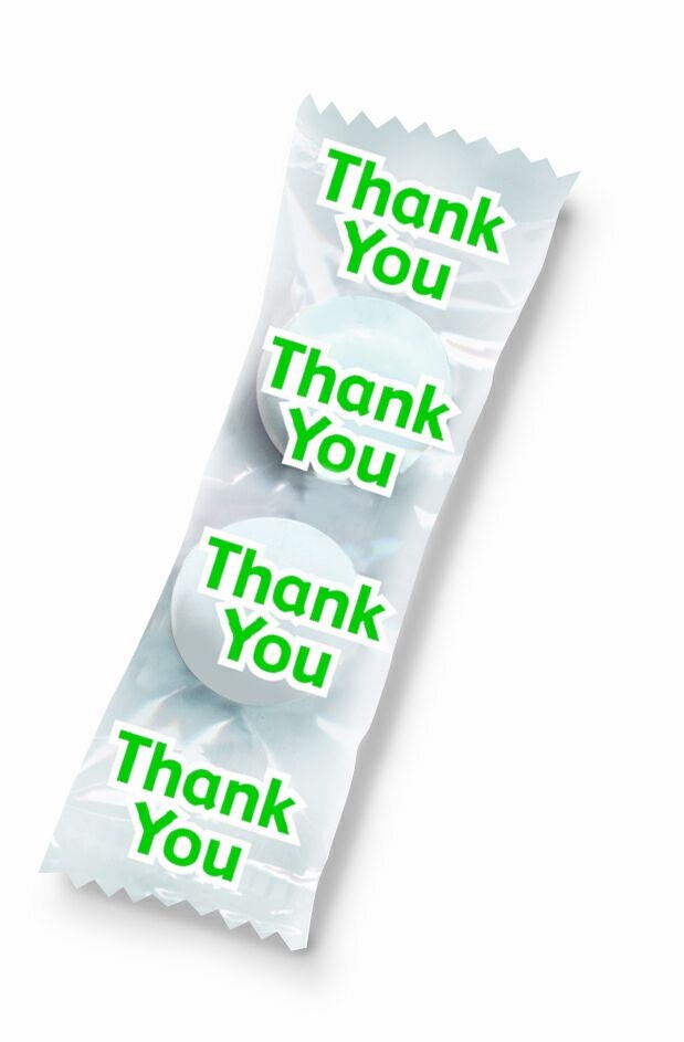 Richardson White Shell Mints - 1000 packs per box, 1 box per case