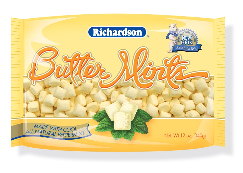 Richardson Butter Mints - 12 oz. bag, 12 per case
