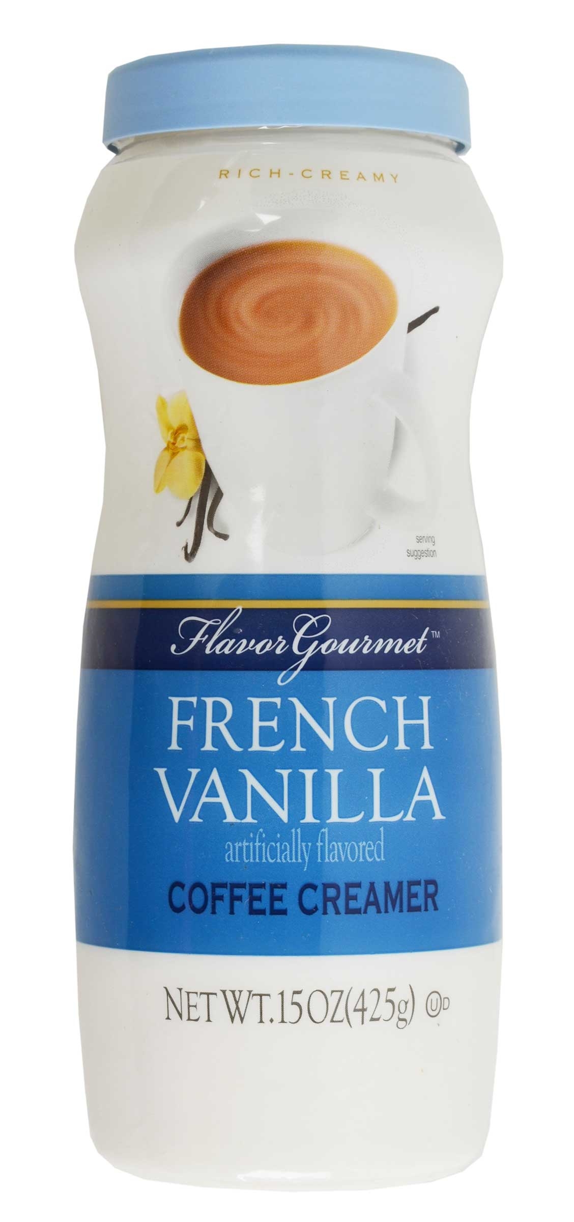 Flavor Gourmet Non Dairy French Vanilla Coffee Creamer, 15 Ounce -- 12 per case.