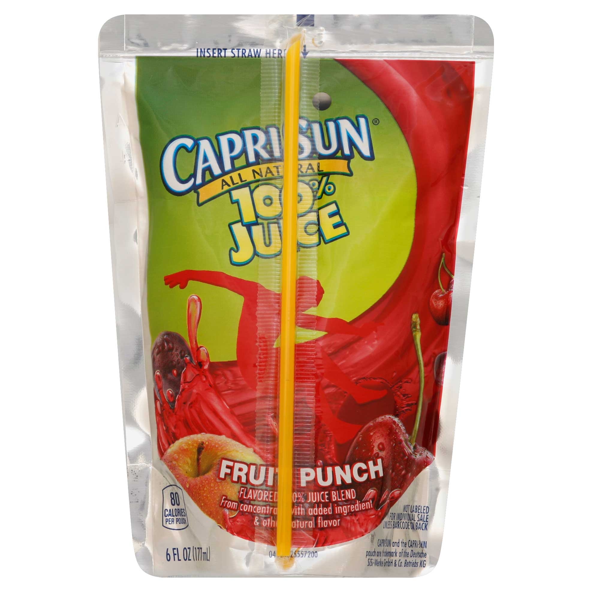 Kraft Capri Sun Fruit Dive Juice, 6 Ounce - 10 per pack -- 4 packs per case.