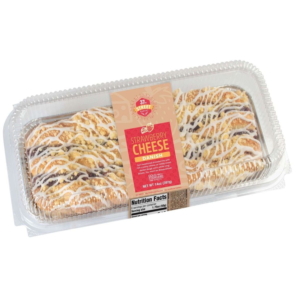 37 Th Street Bakery Strawberry Cheese Danish, 14 Ounce -- 12 per case