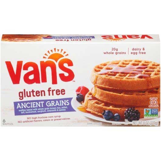 Vans Ancient Grains Gluten Free Waffle, 8 Ounce -- 12 per case