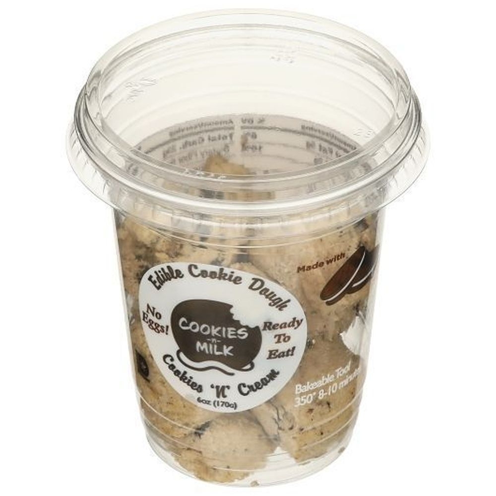 Cookies N Milk Cookies-N-Cream Edible Cookie Dough Bites, 6 Ounce -- 12 per case