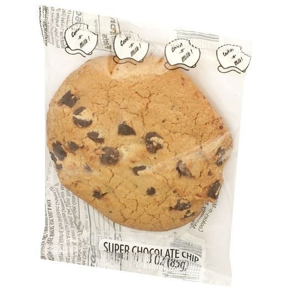 Cookies N Milk Individually Wrapped Super Chocolate Chip Cookie, 3 Ounce -- 24 per case
