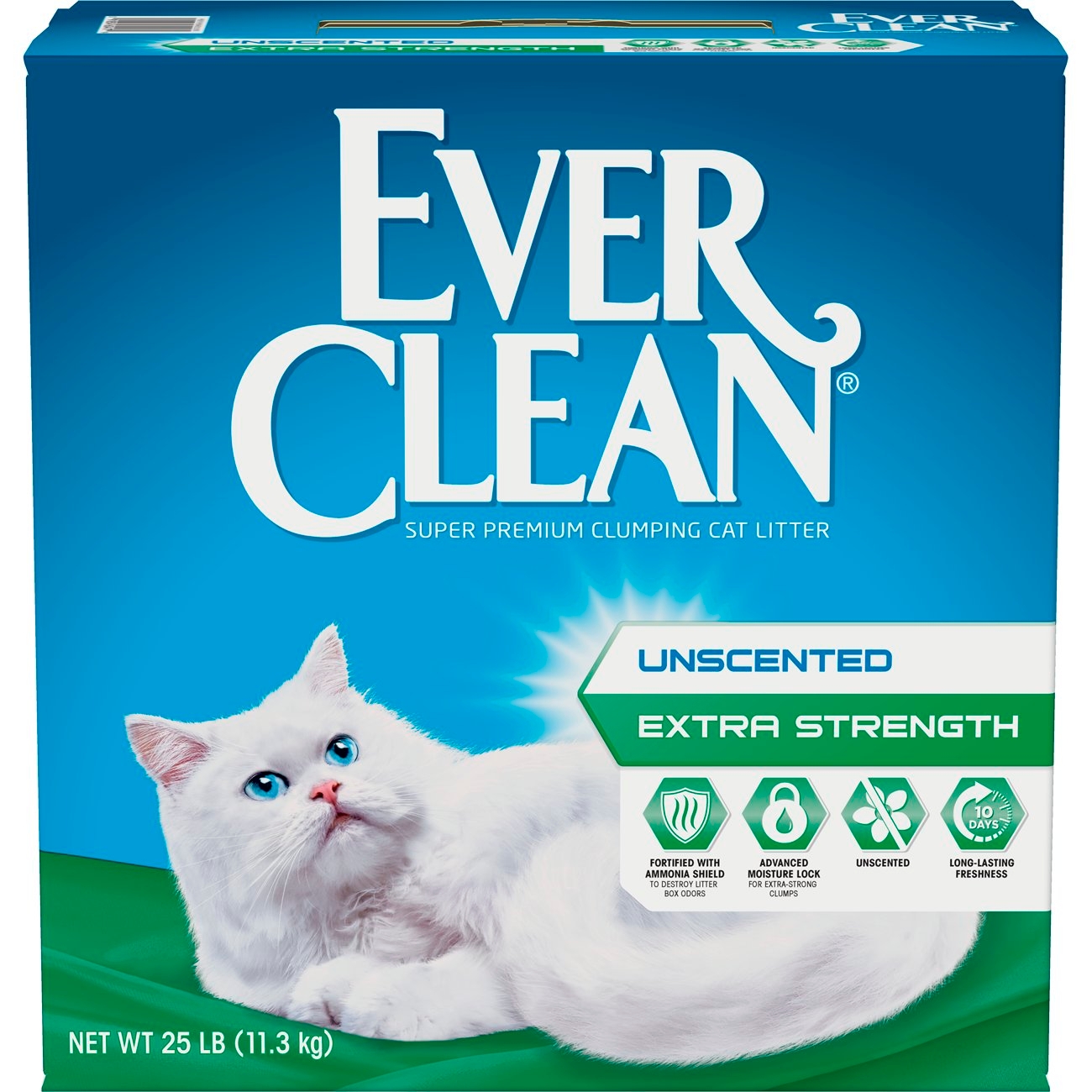 Ever Clean Extra Strength Unscented Cat Litter, 25 Pound