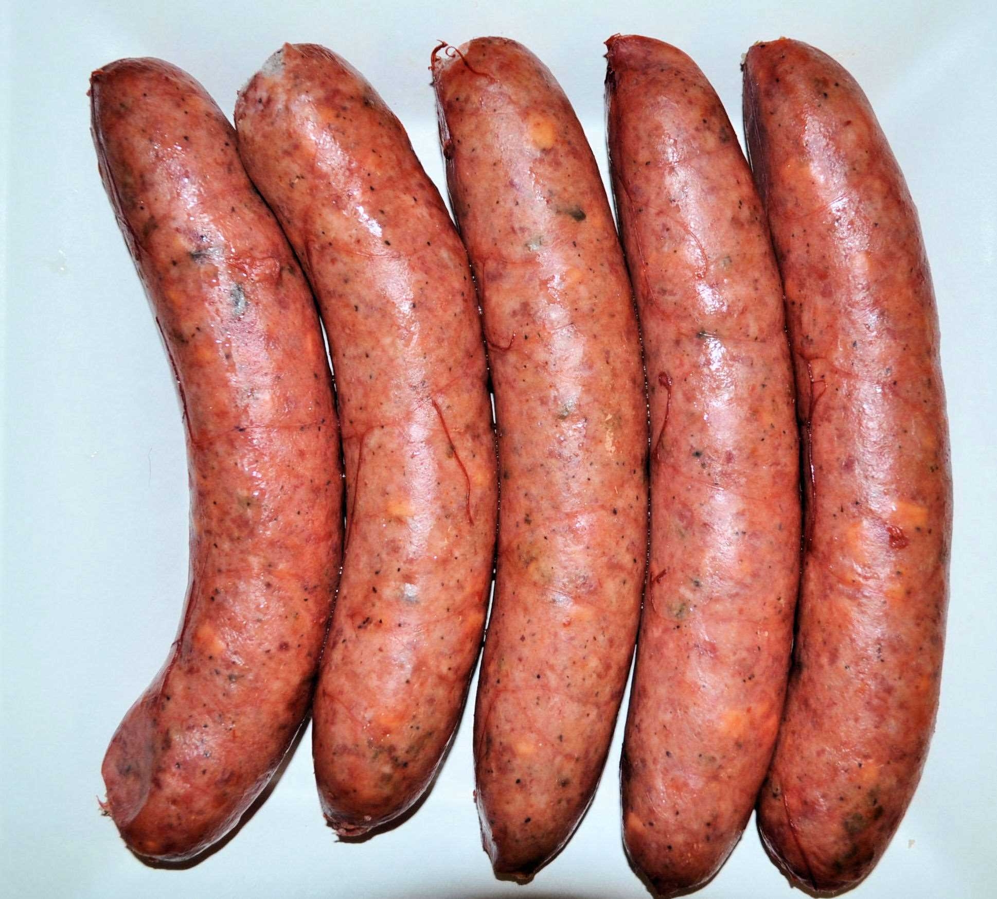 Syracuse Sausage Texas Smokers Jalapeno Cheese Smoked 4 Ounce Sausage Link, 10 Pound