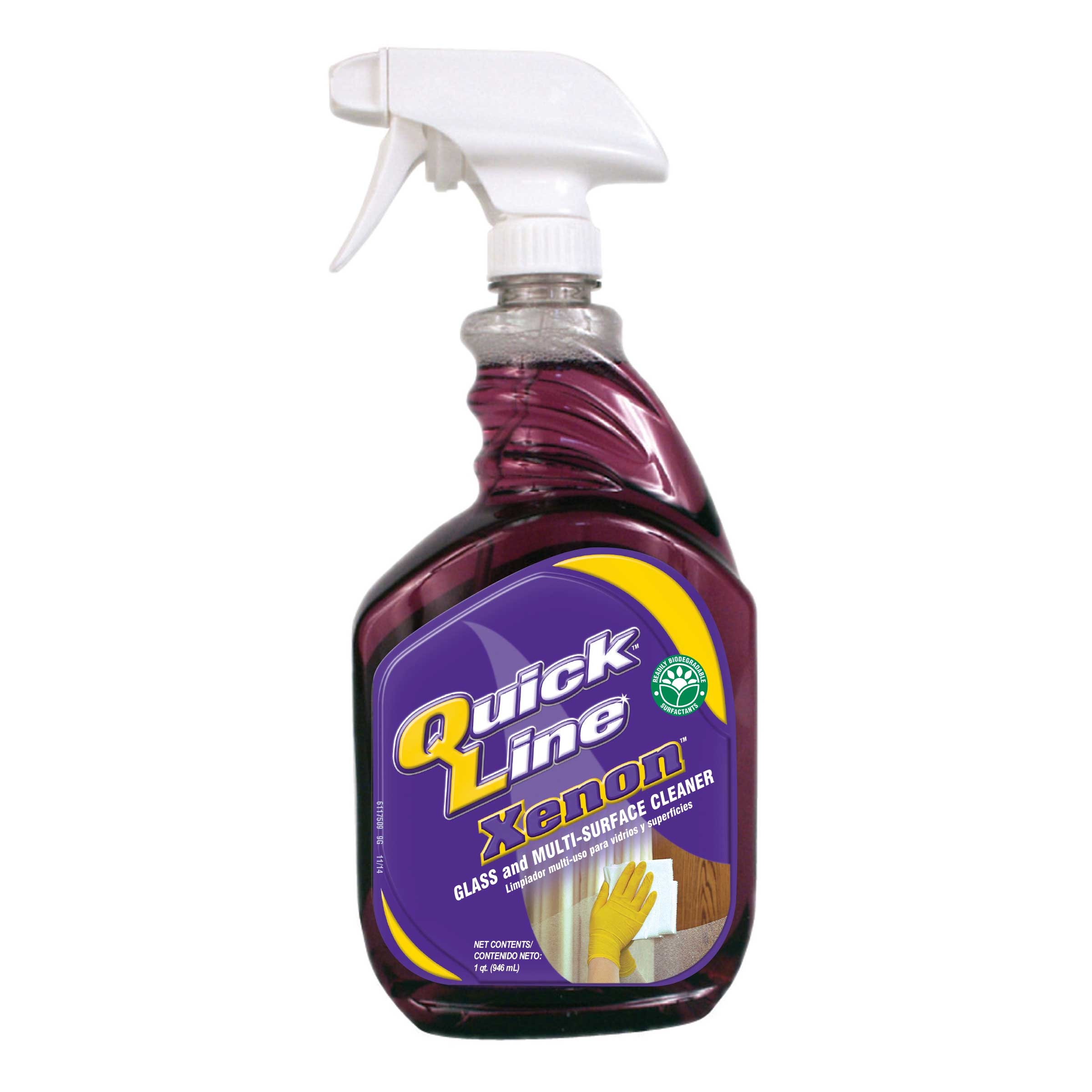 US Chemical Quick Line Xenon Glass and Multi-Surface Cleaner, 32 Ounce -- 6 per case.