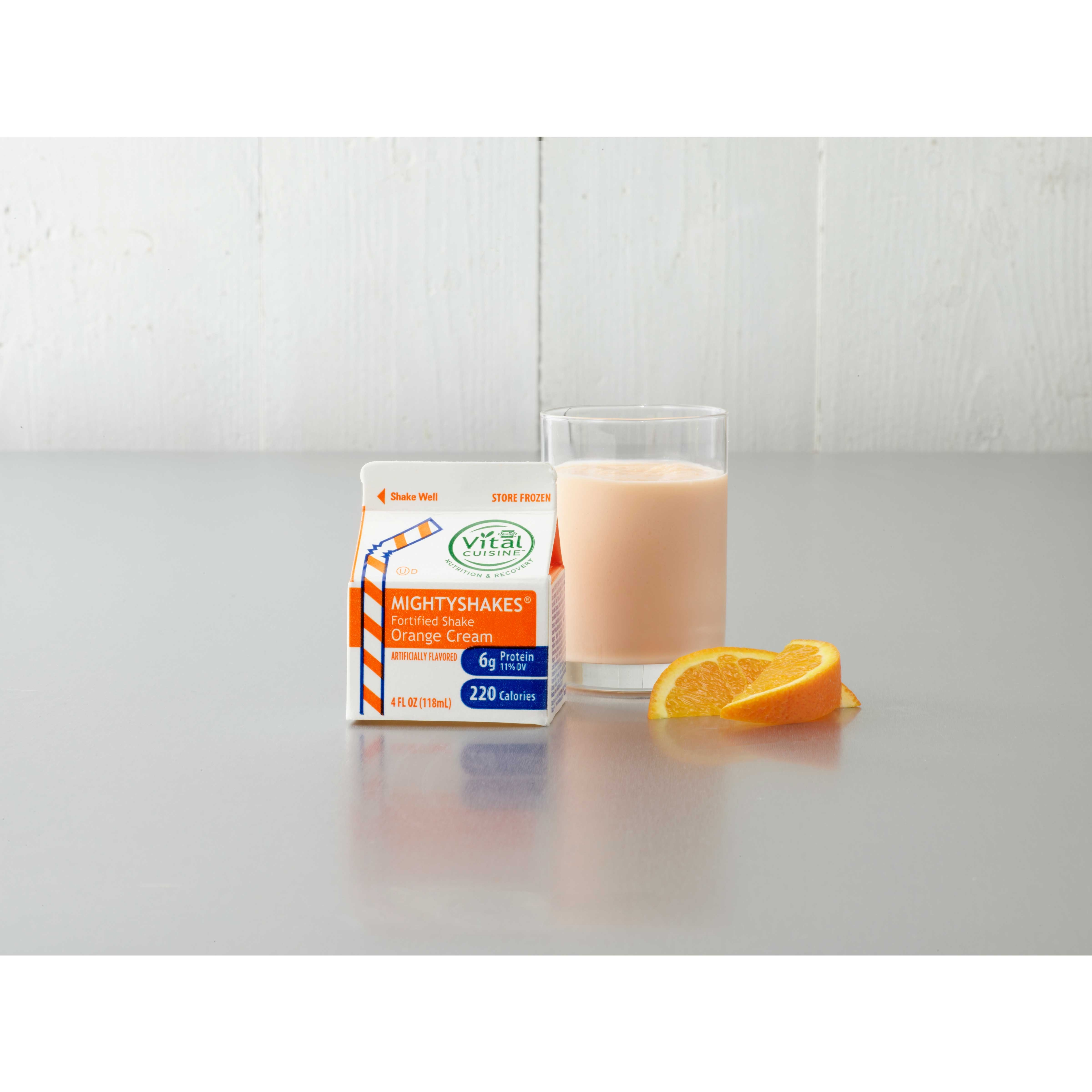 MightyShakes Orange Creme Shake Beverage, 4 Ounce -- 75 per case.