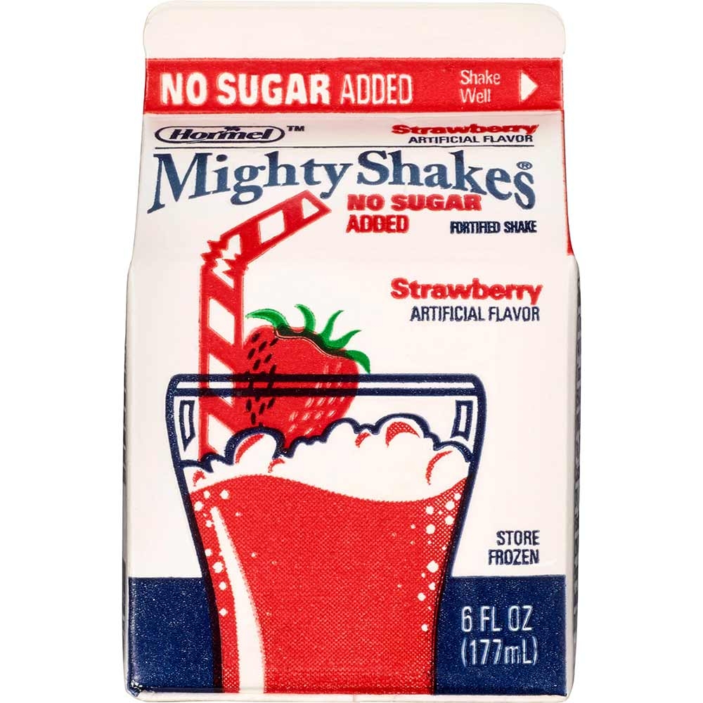 MightyShakes No Sugar Added Strawberry Shake Beverage, 6 Ounce -- 50 per case.