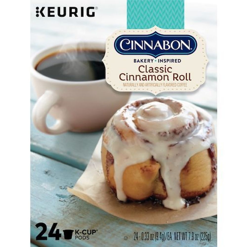Cinnabon Coffee Classic Cinnamon Roll Keurig K-Cup Pod, 24 count -- 4 per case