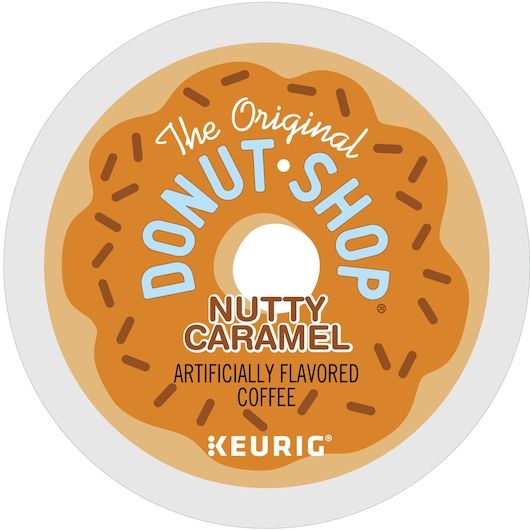 The Original Donut Shop Nutty Caramel K Cup Coffee Pod, 12 count -- 6 per case