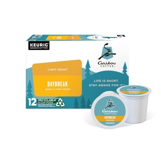 Caribou Daybreak Morning Blend Coffee K-Cup Pod , 12 count -- 6 per case