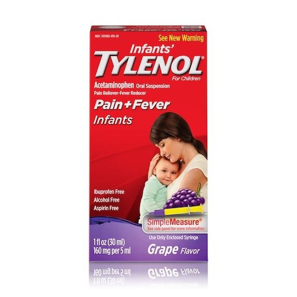 Tylenol Infants Grape Flavor Pain and Fever Reducer, 1 Fluid Ounce -- 36 per case