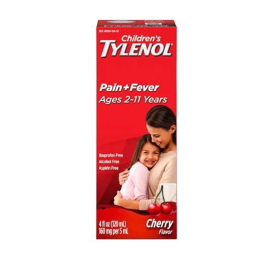Tylenol Childrens Cherry Flavor Pain and Fever Oral Suspension, 4 Fluid Ounce -- 36 per case