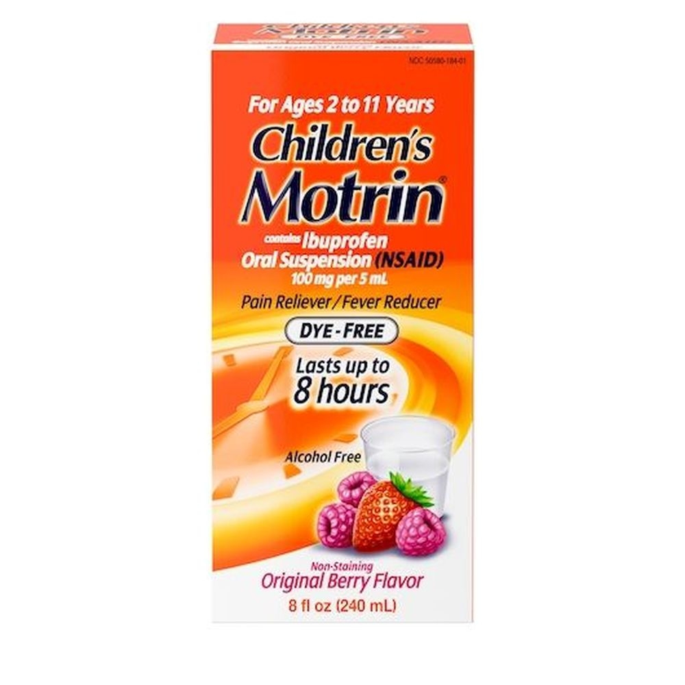 Childrens Motrin Original Berry Flavor Pain Reliever/Fever Reducer, 8 Fluid Ounce -- 24 per case