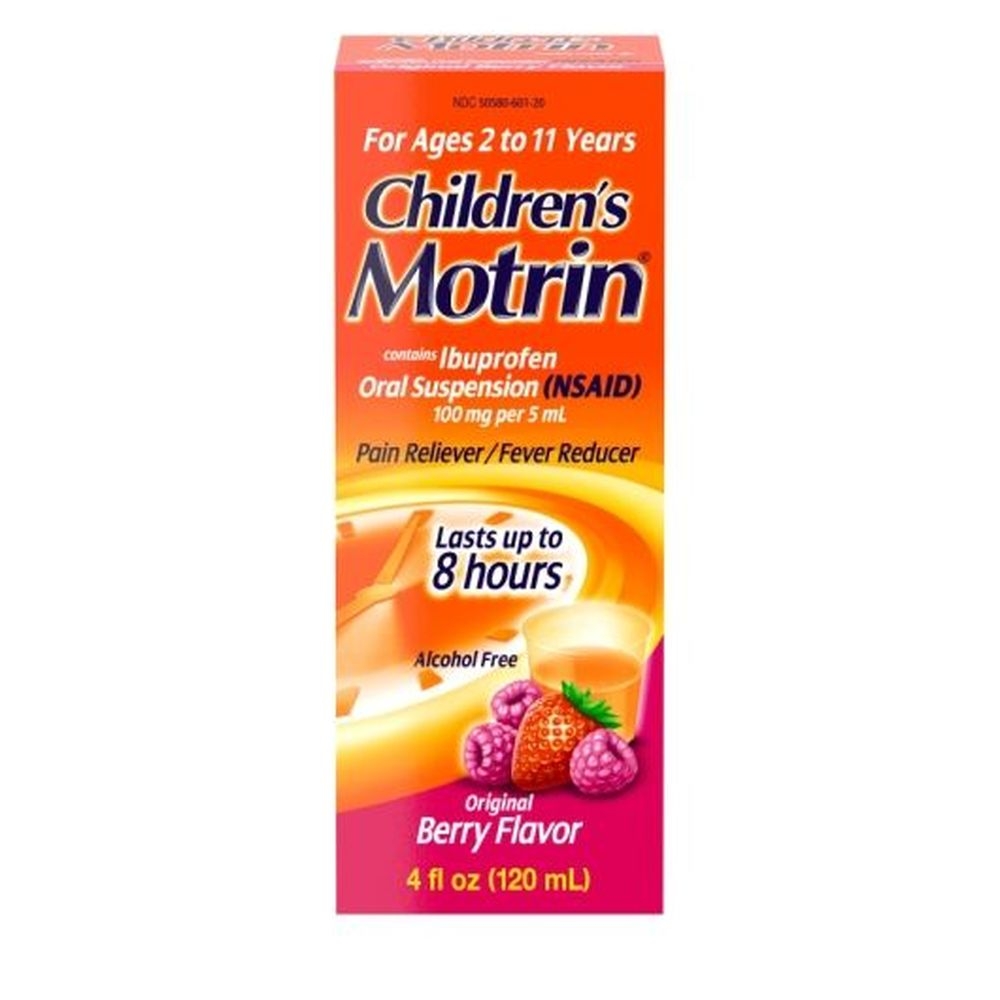 Childrens Motrin Original Berry Flavor Pain Reliever/Fever Reducer, 4 Fluid Ounce -- 36 per case