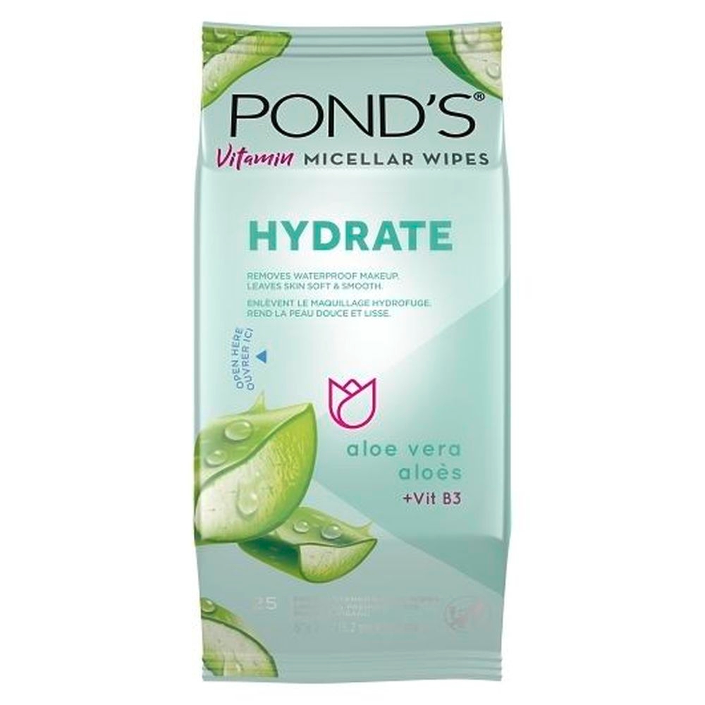 Ponds Hydrate Facial Wipes, 25 count -- 12 per case