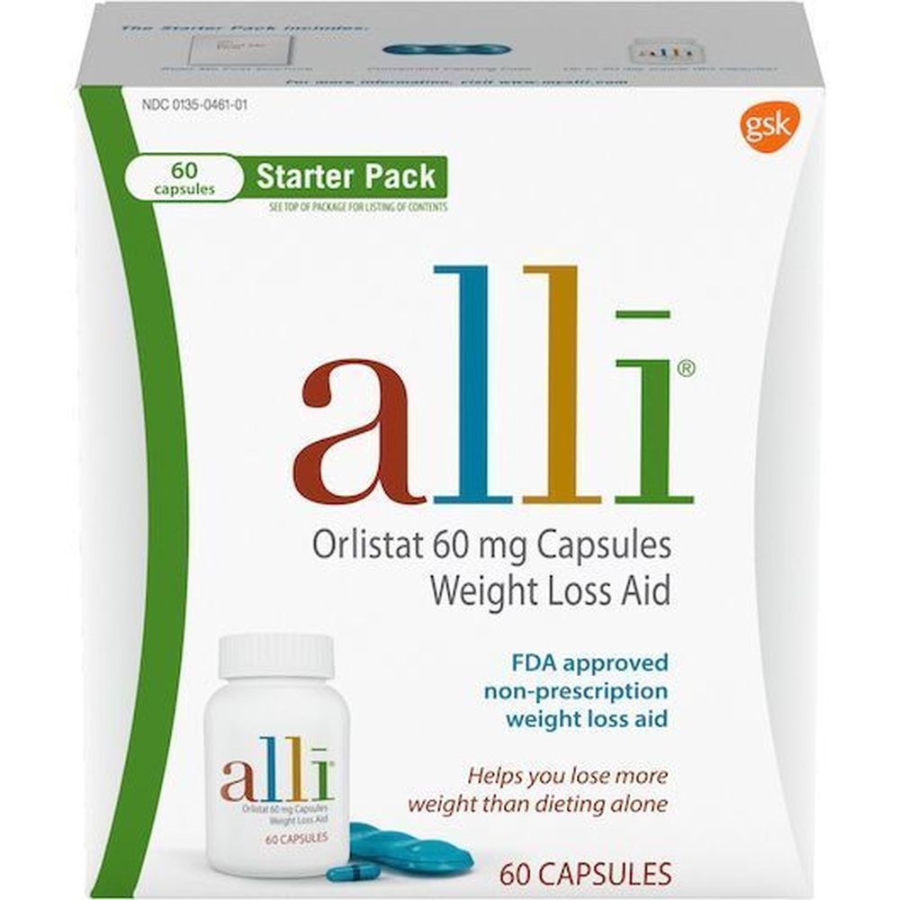 Alli Weight Loss Aid Capsules - Starter Kit, 60 count -- 6 per case