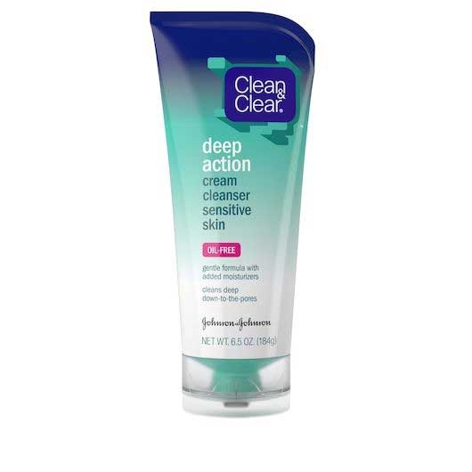 Clean and Clear Sensitive Skin Deep Action Cream Cleanser, 6.5 Ounce -- 12 per case