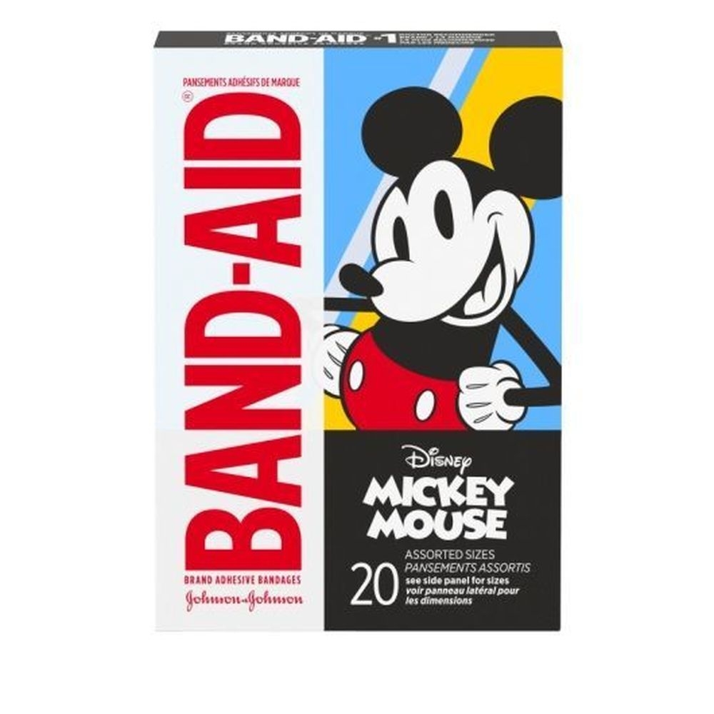 Band Aid Mickey Mouse Assorted Bandage for Kids, 20 count -- 24 per case