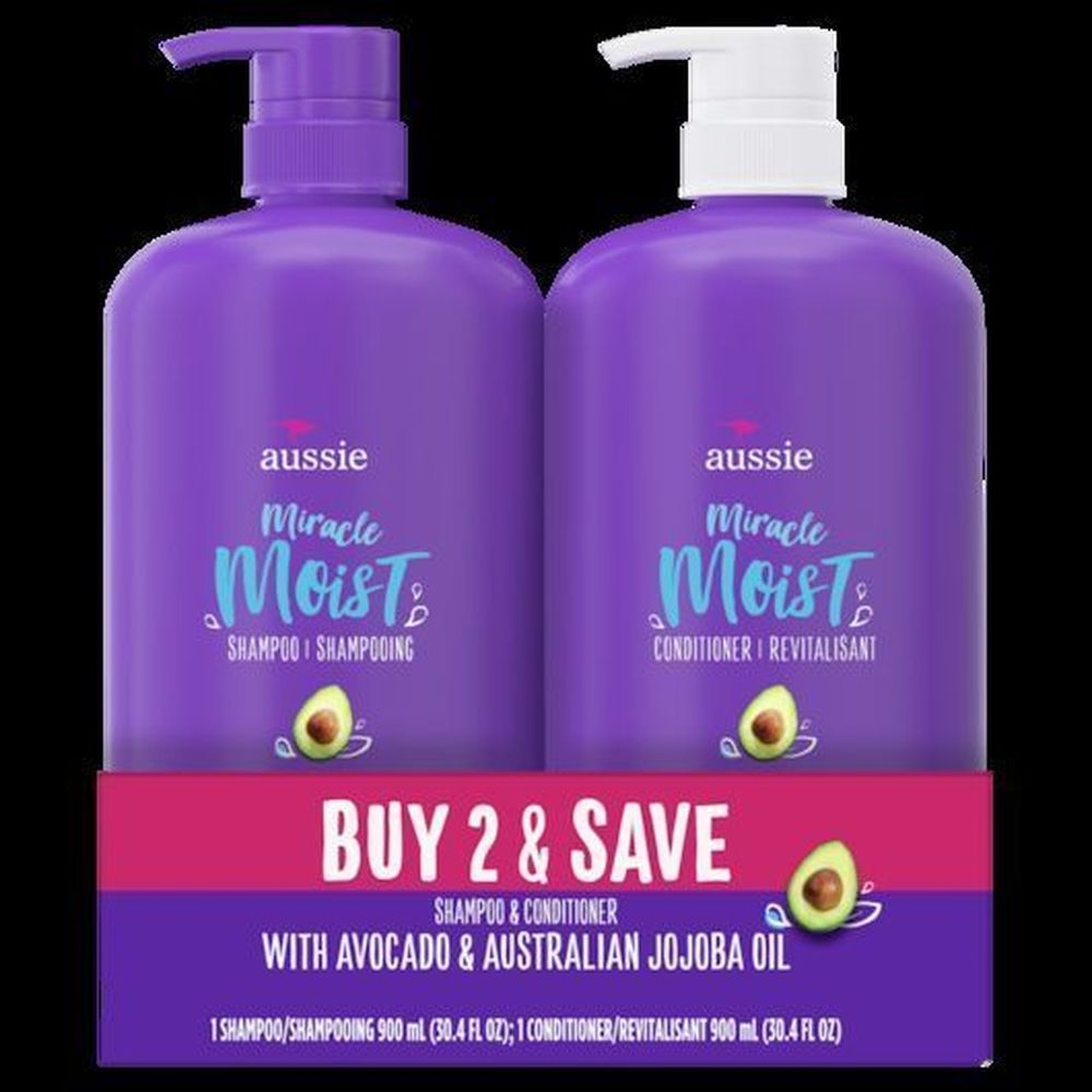 Aussie Paraben-Free Miracle Moist Shampoo with Avocado and Jojoba, 30.4 Fluid Ounce -- 4 per case