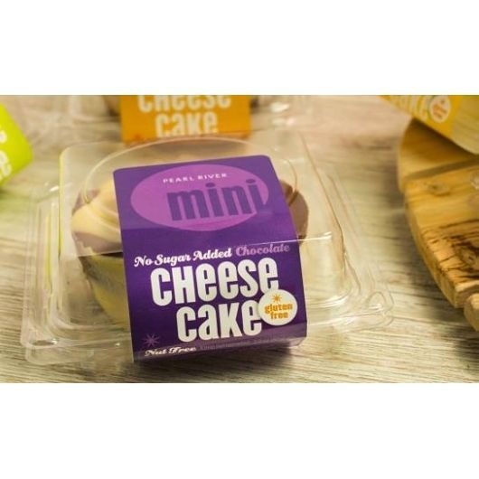 Pearl River Pastry Mini No Sugar Added Chocolate Swirl Cheesecake, 3 Ounce -- 12 per case