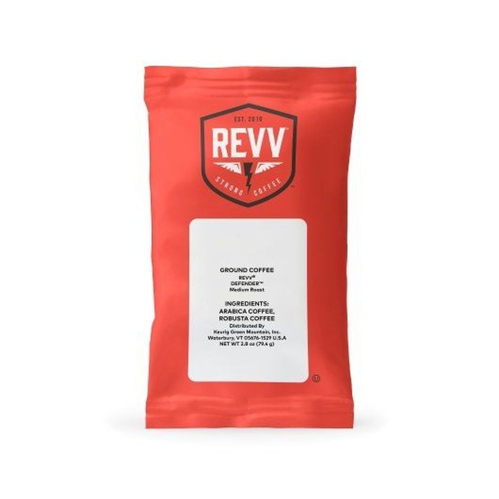 Revv Defender Green Mountain Ground Coffee, 2.8 Ounce -- 40 per case