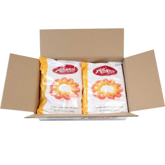 Albanese Peach Gummi Rings, 4.5 Pound -- 4 per case