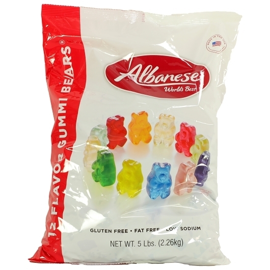 Albanese 12 flavors Gummi Bears, 5 Pound -- 4 per case