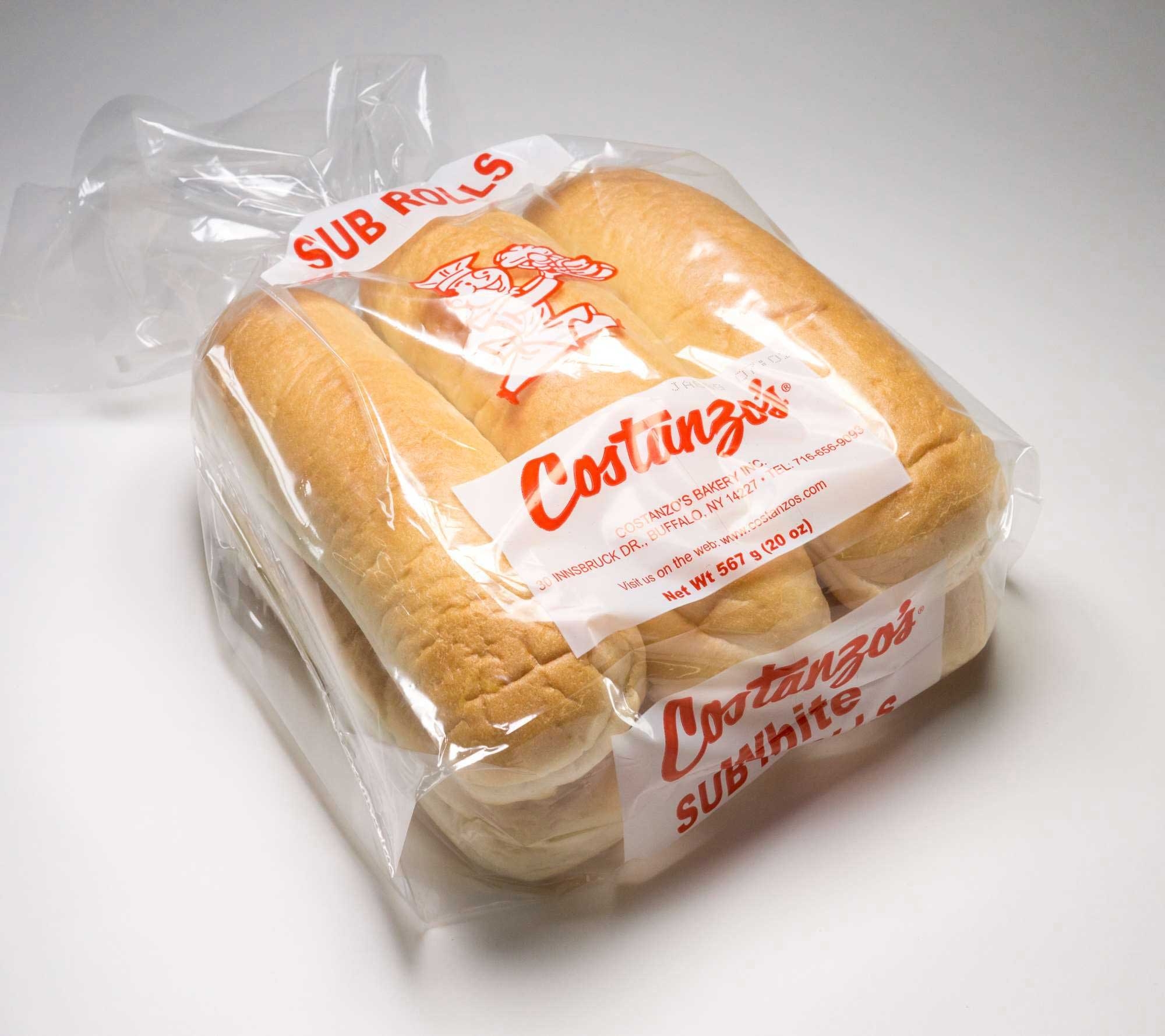 Costanzos Bakery White Submarine Roll, 112 Gram -- 48 per case