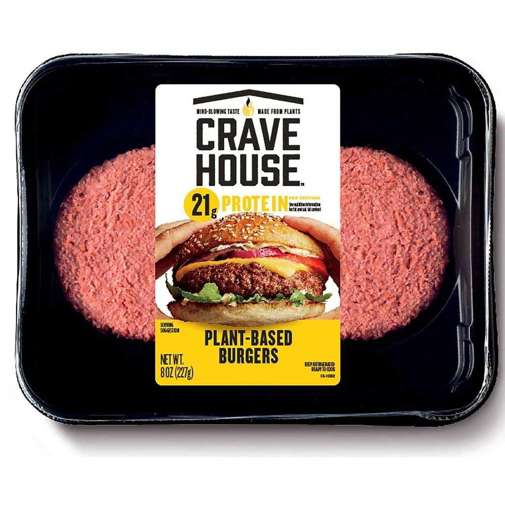 Crave House Plant Based Burger Patties, 8 Ounce -- 6 per case