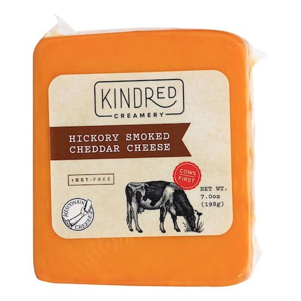 Kindred Creamery Hickory Smoked Cheddar Cheese, 7 Ounce -- 12 per case