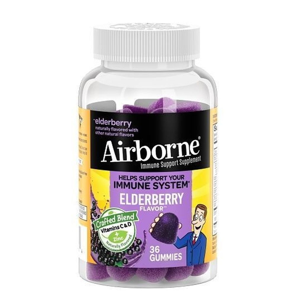 Airborne Elderberry Gummies, 36 count -- 24 per case