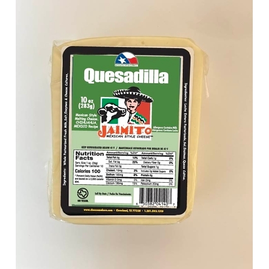 Jaimito Mexican Style Quesadilla Mexican Style Cheese, 10 Ounce -- 8 per case